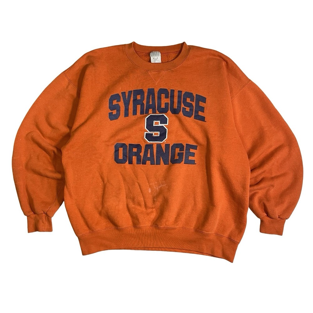 Syracuse Orange Crewneck Sweatshirt Mens XL Soffe Vtg 90s Single V Football NCAA